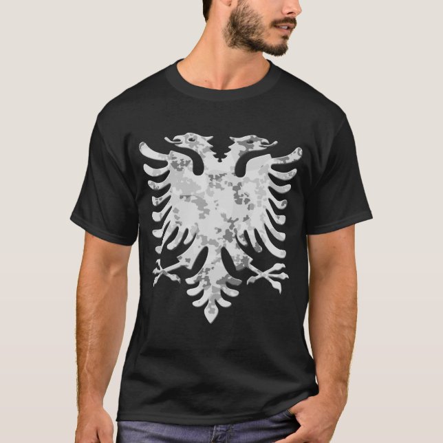 Camiseta Albanian Snow Camo Eagle 3D (Anverso)