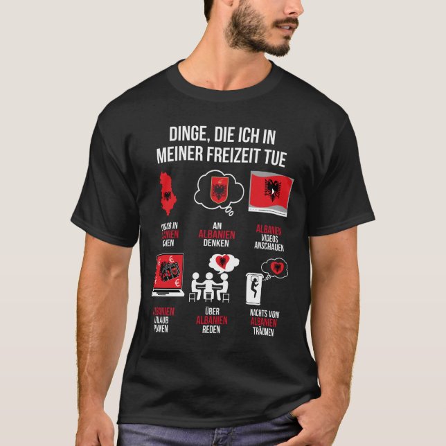 Camiseta Albanien Spruch | Lustiger Freizeit Spruch Albania (Anverso)