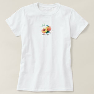 Camiseta Albaricoque dulce fruta fresca estética verano