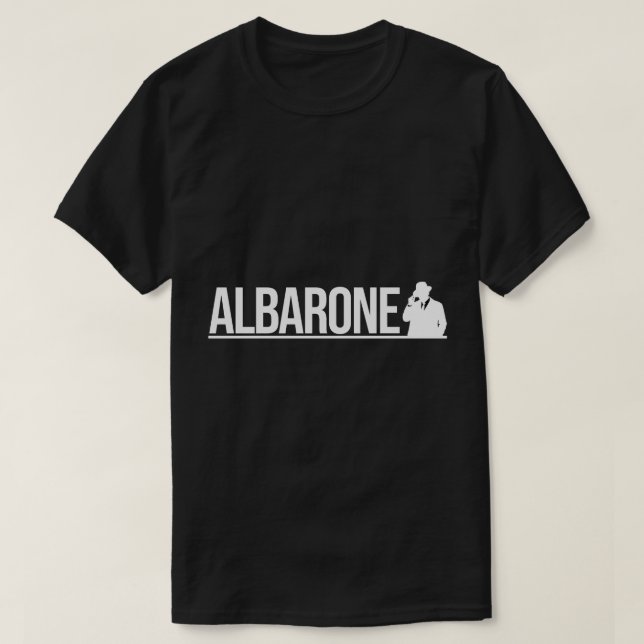 Camiseta Albarone Gangster Silhouette Graphic - White (Diseño del anverso)