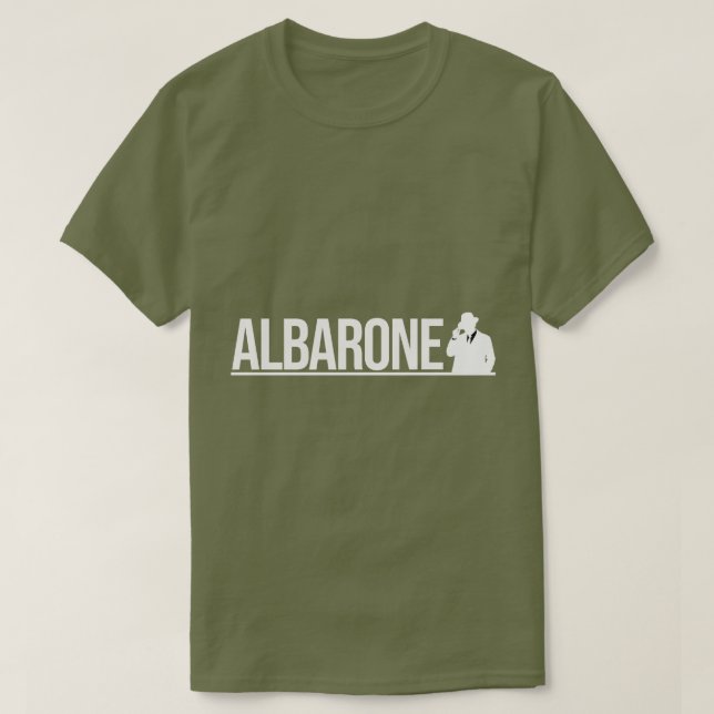 Camiseta Albarone Gangster Silhouette Graphic - White (Diseño del anverso)