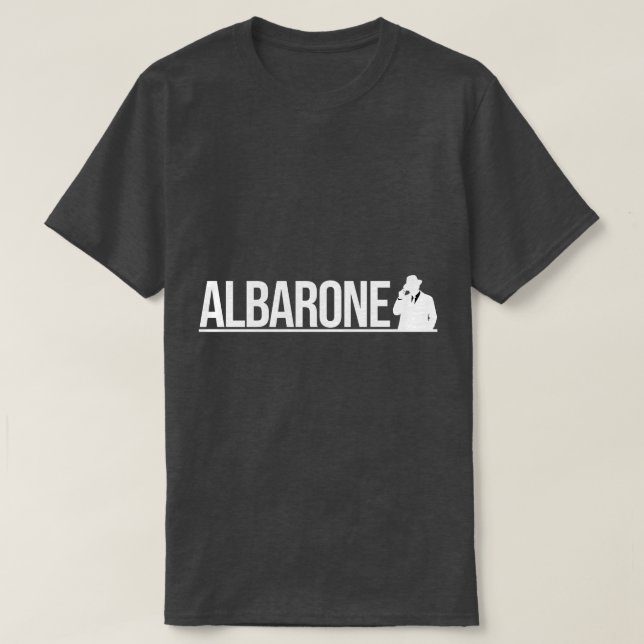 Camiseta Albarone Gangster Silhouette Graphic - White (Diseño del anverso)