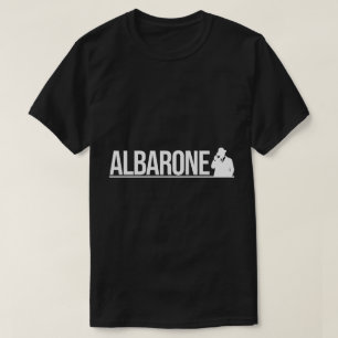Camiseta Albarone Gangster Silueta Gráfica - Blanco