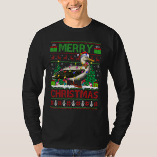 Camiseta Albatros Pájaro Luces de Navidad Feo Albatros Navi