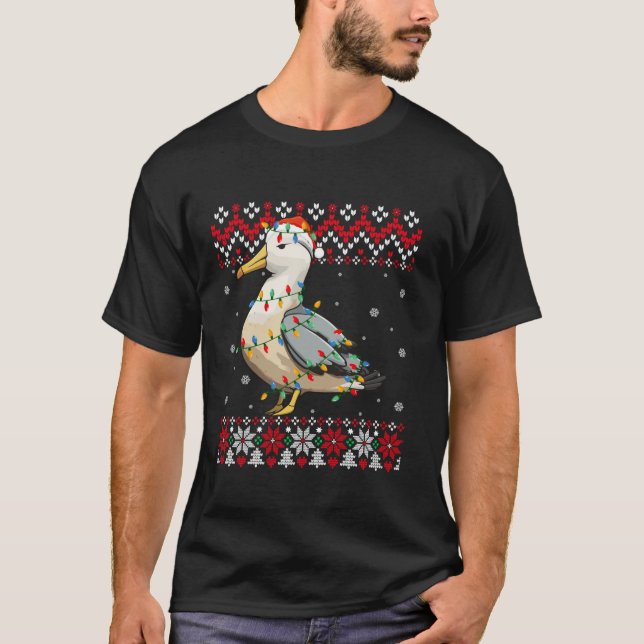 Camiseta Albatross Bird Santa Hat Hombres Mujeres Niños feo (Anverso)