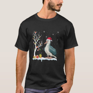 Camiseta Albatross Santa Hat Navidades de luz de árbol fest