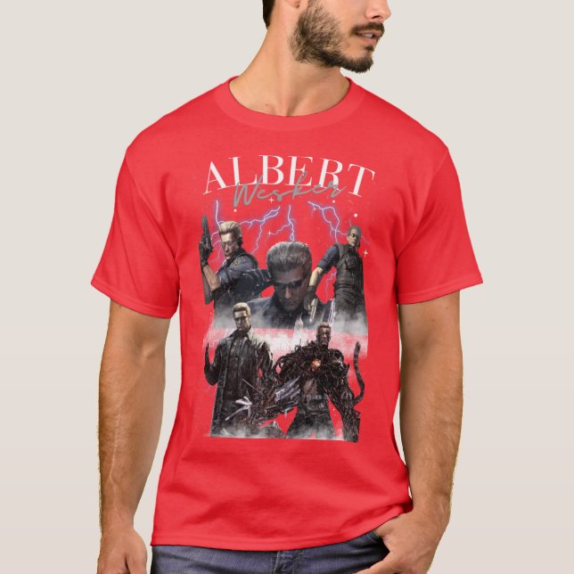 Camiseta Albert Wesker Collage Resident Evil Poster Video G (Anverso)