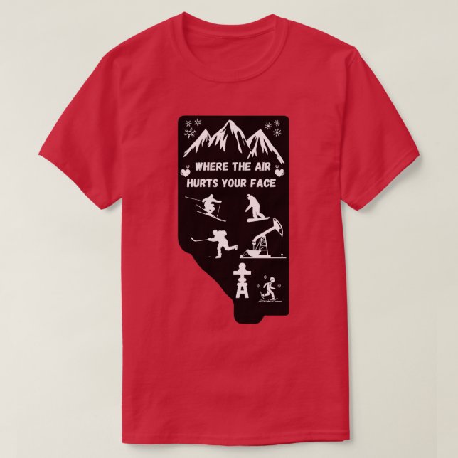 Camiseta Alberta donde el aire te duele la cara (Diseño del anverso)