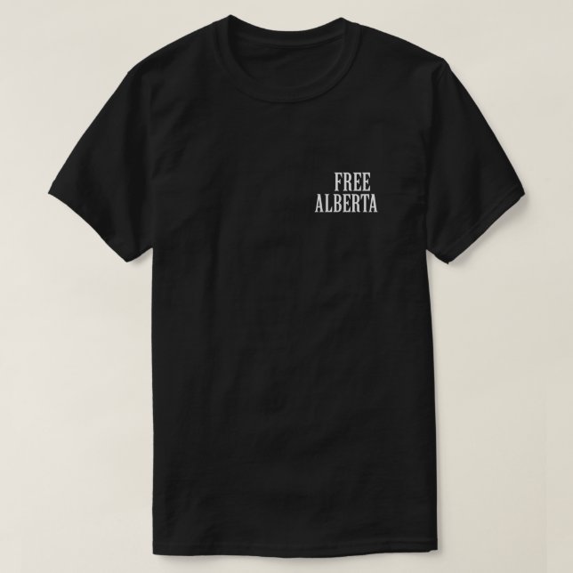 Camiseta Alberta libre (Diseño del anverso)