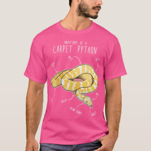 Camiseta Albino Darwin mascota Python Snake Anatomía