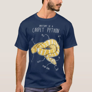 Camiseta Albino Darwin mascota Python Snake Anatomía