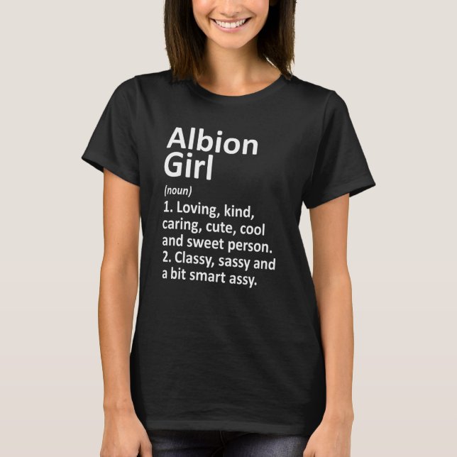 Camiseta Albion Chica Mi Michigan Funny City Home Roots (Anverso)