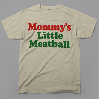 Camiseta Albóndiga Pequeña de Mamá Divertido Italiano Retro