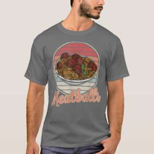 Camiseta albóndigas espagueti cocina italia carniceros chef