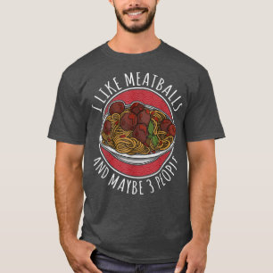Camiseta albóndigas espagueti cocina italia carniceros chef
