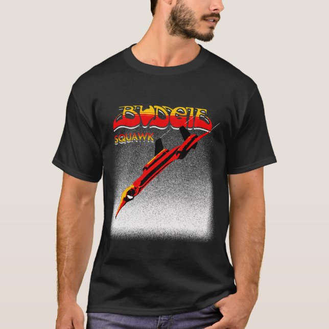 Camiseta Álbum Budgie Band Squawk v2 (Anverso)