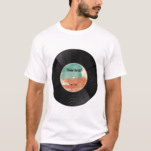 Camiseta Álbum de música de grabación de vinilo retro clási