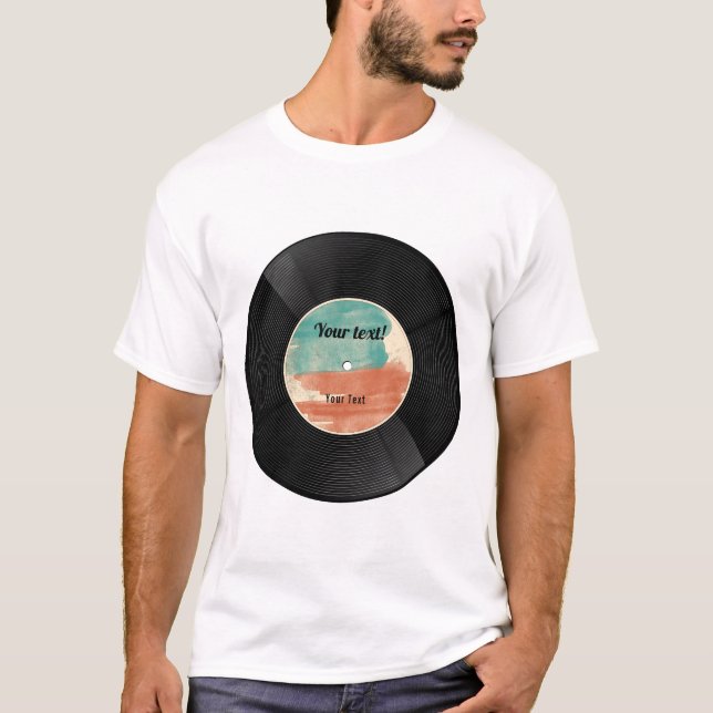 Camiseta Álbum de música de grabación de vinilo retro clási (Anverso)