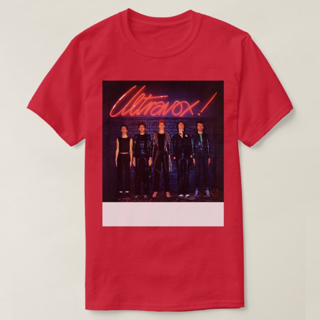 Camiseta Álbum debut de ULTRAVOX 1977 (Diseño del anverso)