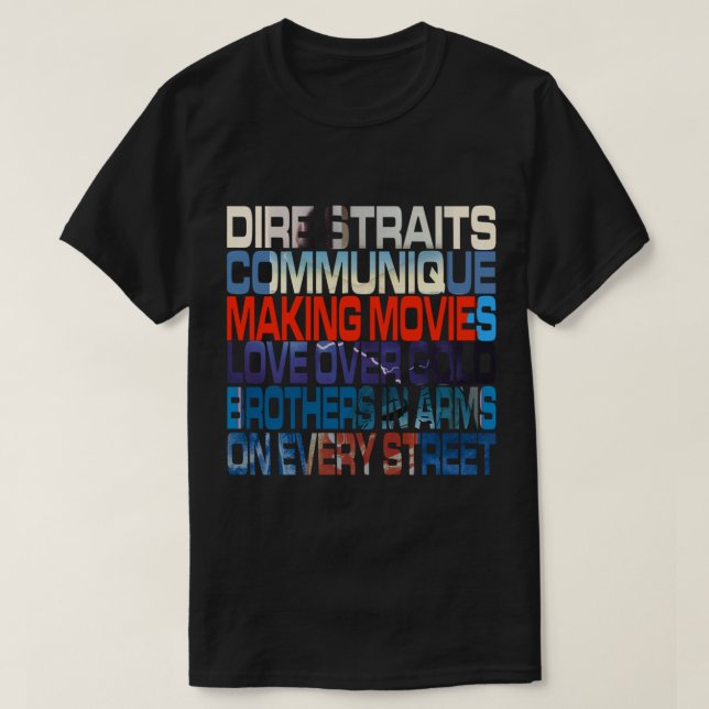 Camiseta Álbumes de Dire Straits (Diseño del anverso)