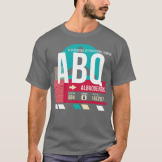 Camiseta Albuquerque ABQ Código del aeropuerto Etiqueta de 