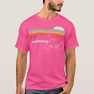 Camiseta Albuquerque Chica Retro Sunset City Skyline Souven
