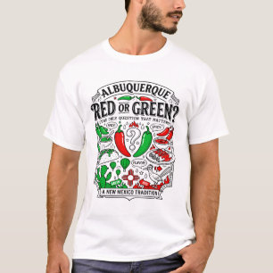 Camiseta Albuquerque Nuevo México Culinario Rojo o Verde