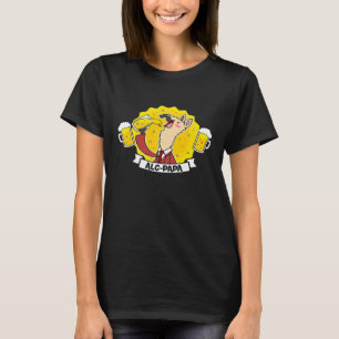 Camiseta Alc Papá Llama Bebiendo Cerveza Alpaca Papá Padres