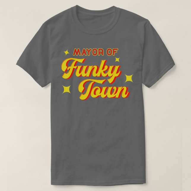 Camiseta Alcalde de Funky Town Disco Funk Retro Funk (Diseño del anverso)