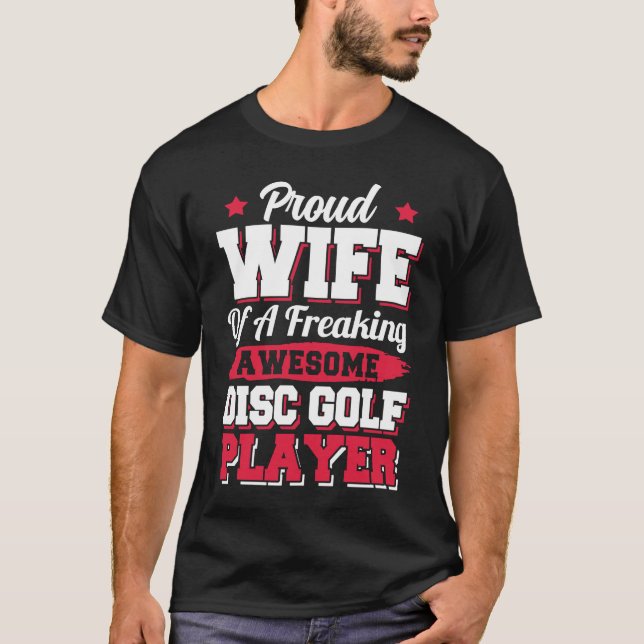Camiseta Alcalde de golf Frisbee Disk Golf Player Wife (Anverso)