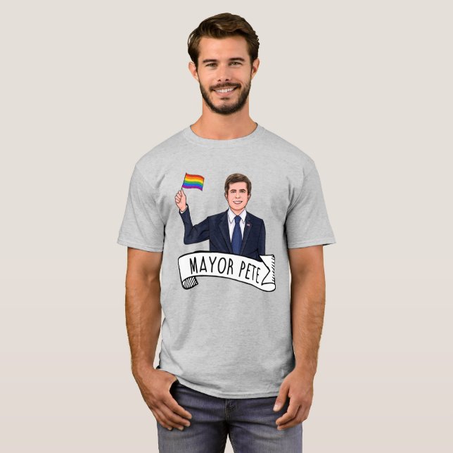 Camiseta Alcalde Pete Orgullo (Anverso completo)