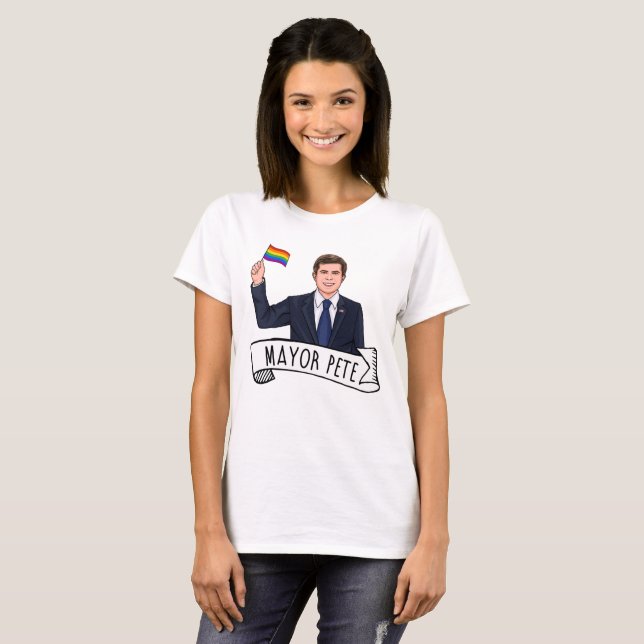 Camiseta Alcalde Pete Orgullo (Anverso completo)