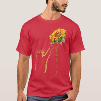 Camiseta Alcance De Gato Cuadro Para Un Girasol