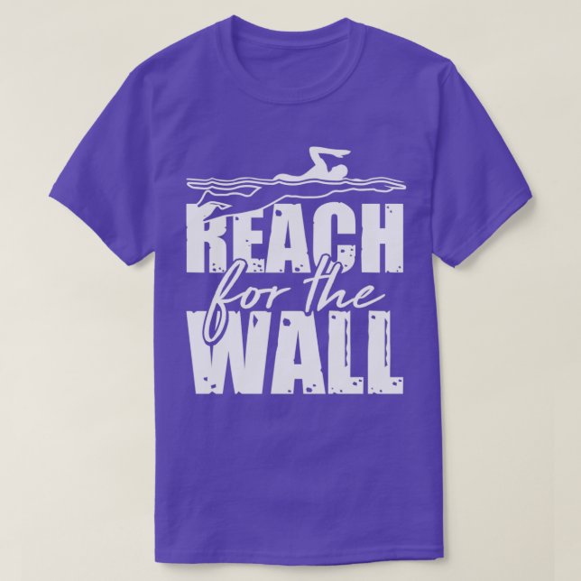 Camiseta Alcance De Los Regalos De Natación En La Pared Par (Diseño del anverso)