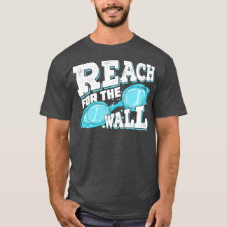 Camiseta Alcance Del Regalo De Natación En La Pared