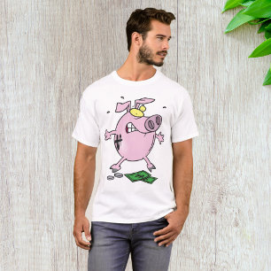 Camiseta Alcancía de cerdo de dibujos animados divertida qu