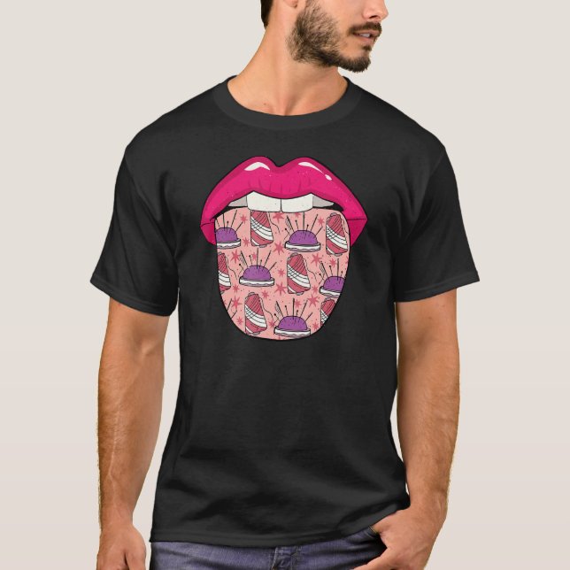 Camiseta Alcantarillado de labios de costura Mano de serpen (Anverso)