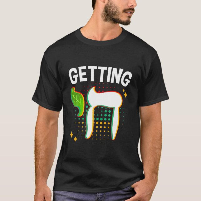 Camiseta Alcanzando el Chanukkah judío Chai Hanukkah Passov (Anverso)