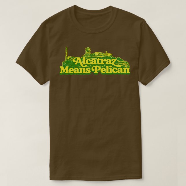 Camiseta Alcatraz significa pelícano (Diseño del anverso)