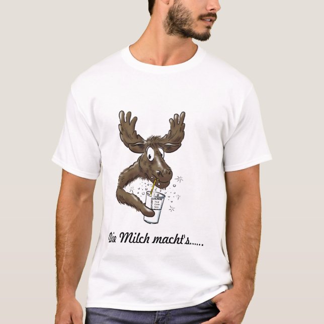 Camiseta Alce alarma - la leche machts (Anverso)