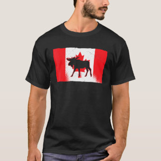 Camiseta Alce canadiense Día de Canadá Hoja de Arce Orgullo