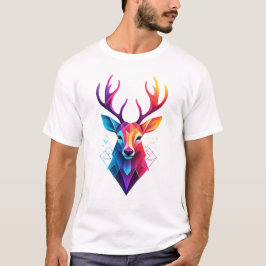 Camiseta alce, ciervo, arte colorido