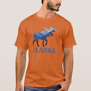 Camiseta Alce de Alaska Montaña Nevada