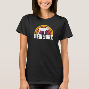 Camiseta Alce de NY Nueva York Retro Vintage Alce Satisfact