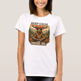 Camiseta Alce divertido de Mantén la calma meditando