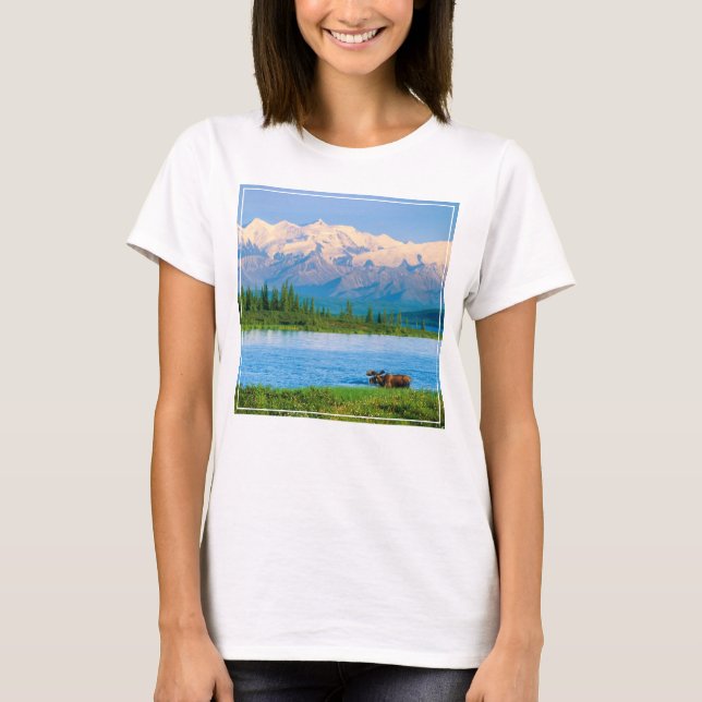 Camiseta Alce macho en Wonder Lake (Anverso)