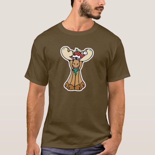 Camiseta alce navideño tonto (Anverso)