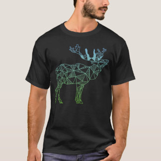 Camiseta Alce Reno Geométrico Fiera Alaska Montaña