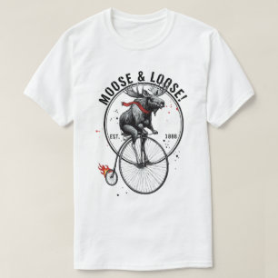 Camiseta "Alce & Suelto" Gráfico de vida silvestre de motoc