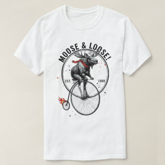 Camiseta "Alce & Suelto" Gráfico de vida silvestre de motoc